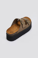 Flatform δερμάτινα nabuk σανδάλια ATENEO