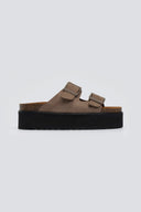 Flatform δερμάτινα nabuk σανδάλια ATENEO