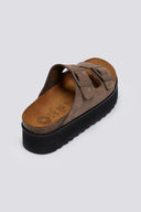 Flatform δερμάτινα nabuk σανδάλια ATENEO