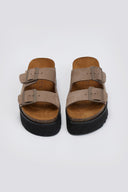 Flatform δερμάτινα nabuk σανδάλια ATENEO