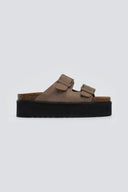 Flatform δερμάτινα nabuk σανδάλια ATENEO - Τάουπε - thefashionproject.gr - ATENEO