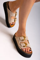Flatform καστόρινα σανδάλια ATENEO