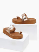 Flatform σανδάλια με στρας Estil