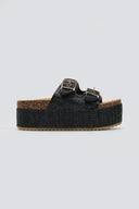 Flatforms από ψάθα με τοκάδες ERYNN