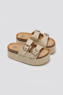 Flatforms από ψάθα με τοκάδες ERYNN