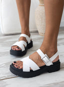 Flatforms crossover σανδάλια VIZZANO 6499.104 - Λευκό - thefashionproject.gr - VIZZANO