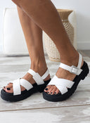 Flatforms crossover σανδάλια VIZZANO 6499.104 - Λευκό - thefashionproject.gr - VIZZANO