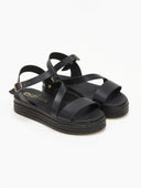 Σανδάλια flatforms  δερμάτινα estil
