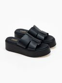 Flatforms δερμάτινα με ιδιαίτερη φάσα Estil