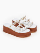 Flatforms δερμάτινα με τρουκς estil