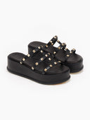 Flatforms δερμάτινα με τρουκς estil