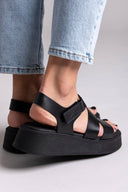 Flatforms δερμάτινα με velcro Ragazza 01227
