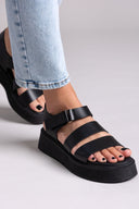 Flatforms δερμάτινα με velcro Ragazza 01227