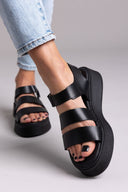 Flatforms δερμάτινα με velcro Ragazza 01227
