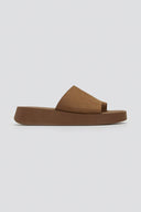 Flatforms δερμάτινα nubuck σανδάλια Estil
