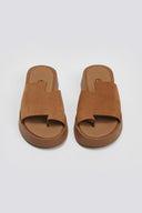Flatforms δερμάτινα nubuck σανδάλια Estil