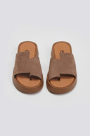 Flatforms δερμάτινα nubuck σανδάλια Estil