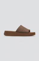 Flatforms δερμάτινα nubuck σανδάλια Estil