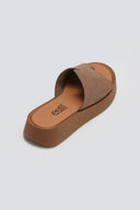 Flatforms δερμάτινα nubuck σανδάλια Estil