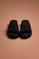 Flatforms δερμάτινα nubuck σανδάλια Estil - Μαύρο