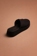 Flatforms δερμάτινα nubuck σανδάλια Estil - Μαύρο