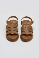 Flatforms δερμάτινα σανδάλια gladiator Estil