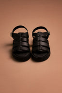 Flatforms δερμάτινα σανδάλια gladiator Estil - Μαύρο