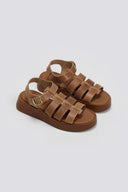 Flatforms δερμάτινα σανδάλια gladiator Estil - Τάουπε - thefashionproject.gr - Estil - 24232035002