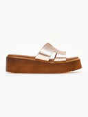 Flatforms δερμάτινα σανδάλια με ανοίγματα Estil