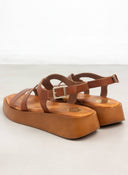 Flatforms δερμάτινα σανδάλια με φάσες TFP