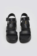 Flatforms δερμάτινα σανδάλια με μπαρέτα Tfp