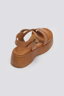 Flatforms δερμάτινα σανδάλια με μπαρέτα Tfp