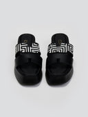 Flatforms δερμάτινα σανδάλια με print Estil