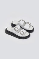 Flatforms δερμάτινα σανδάλια με τοκάδες Tfp