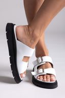 Flatforms δερμάτινα σανδάλια με τοκάδες Tfp