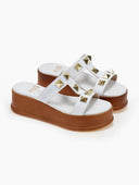 Flatforms δερμάτινα σανδάλια με τρουκς Estil