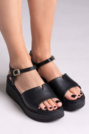 Flatforms δερμάτινα σανδάλια TFP