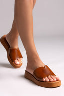 Flatforms δερμάτινα σανδάλια Tfp