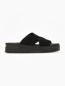 Σανδάλια flatforms καστόρινα estil
