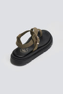 Flatforms nubuck δερμάτινα σανδάλια Tfp