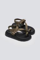 Flatforms nubuck δερμάτινα σανδάλια Tfp