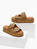 Flatforms σανδάλια από ψάθα Mariella Fabiani 2404/65