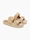 Flatforms σανδάλια από ψάθα με τοκάδες ERYNN