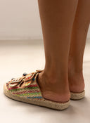 Flatforms σανδάλια από ψάθα με τοκάδες ERYNN