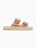 Flatforms σανδάλια από ψάθα με τοκάδες ERYNN