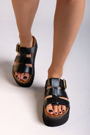 Flatforms σανδάλια δερμάτινα ATENEO