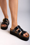 Flatforms σανδάλια δερμάτινα ATENEO