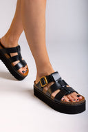 Flatforms σανδάλια δερμάτινα ATENEO