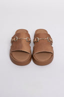 Flatforms σανδάλια δερμάτινα Estil - Τάουπε - thefashionproject.gr - Estil - 24269035002