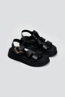 Flatforms σανδάλια δερμάτινα με τοκά Ragazza 01239